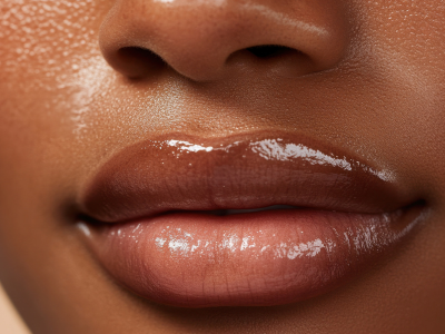 Imagem mostrando aplicação estética nos lábios com a técnica SWEEP Lips.