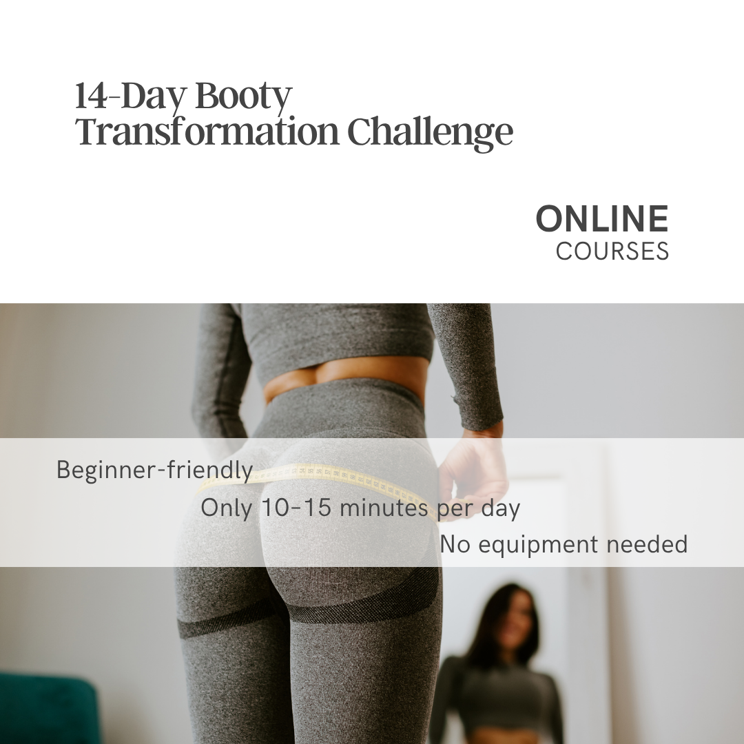 Build a rounder, firmer, more lifted booty in just 14 days — with simple, beginner-friendly exercises you can do at home, no equipment needed!